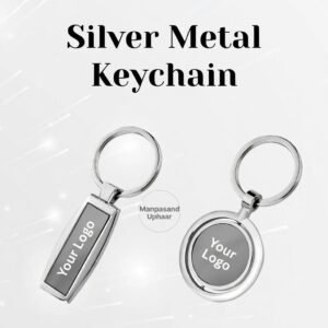 Silver Metal Keychain | Custom Logo Corporate Gift | Bulk Orders Available