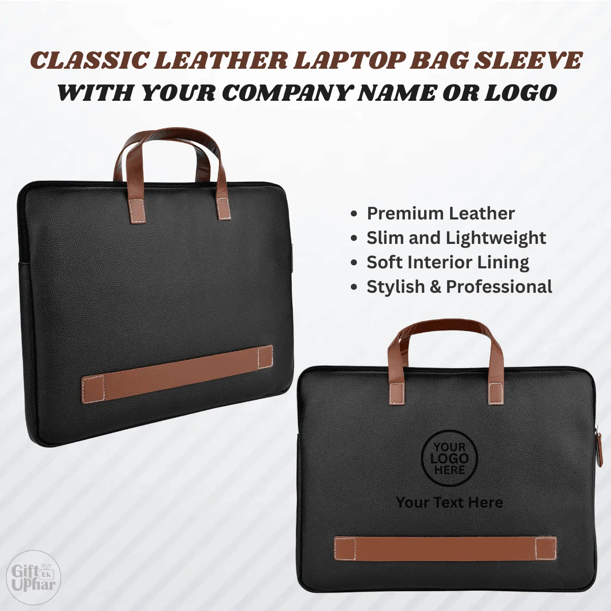 Classic Leather Laptop Sleeve | Premium Laptop Bag for Professionals - Image 4