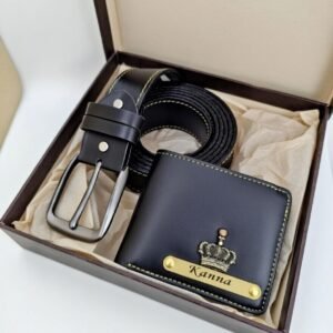 Wallet Combo For Mens | Personalized Leather Wallet & Belt Gift Set