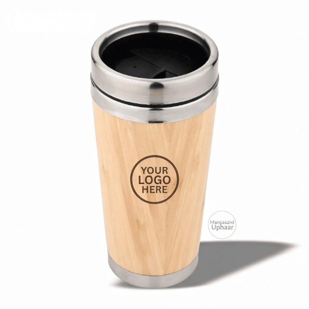 Premium Wooden Tumbler | Custom Corporate Gift Coffee Cup