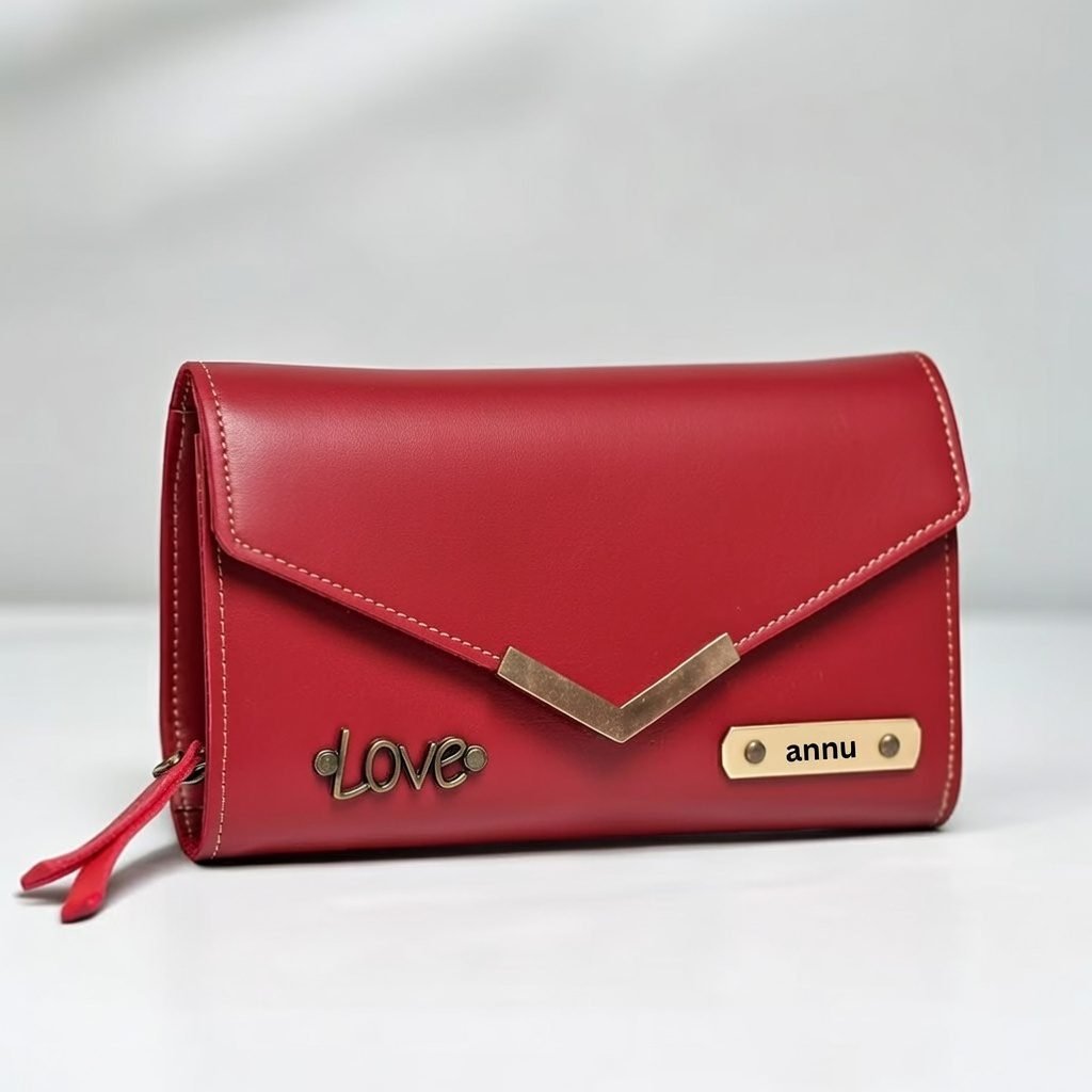 Personalized Ladies Purse with Name & Charm | Compact & Stylish