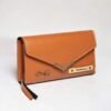 Personalized Ladies Purse with Name & Charm | Compact & Stylish - Tan