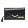 Personalized Ladies Purse with Name & Charm | Compact & Stylish - Black