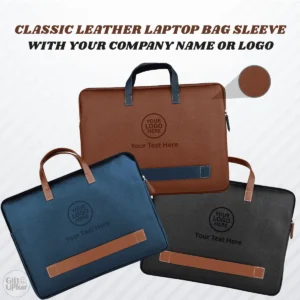 Classic Leather Laptop Sleeve | Premium Laptop Bag for Professionals